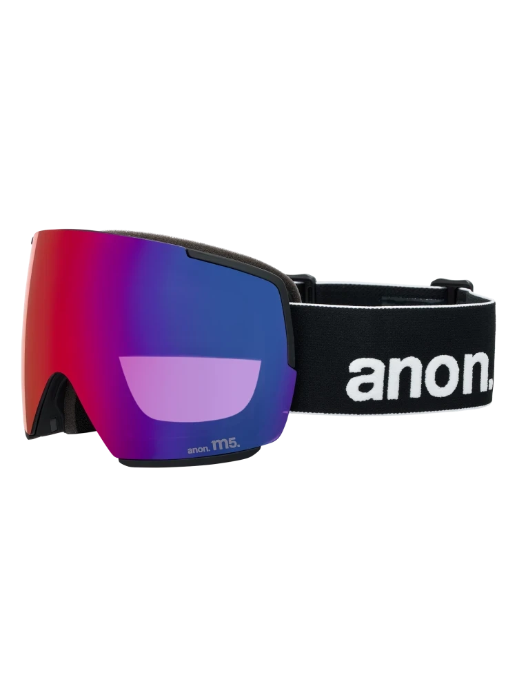 ANON M5 Black - Perceive Sunny Red + Perceive Cloudy Burst + MFI Face Mask Snow Goggle Snow Goggles Anon