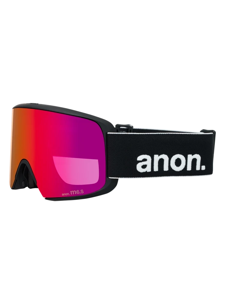 ANON M6S Black - Perceive Sunny Red + Perceive Cloudy Burst + MFI Face Mask Snow Goggle Snow Goggles Anon