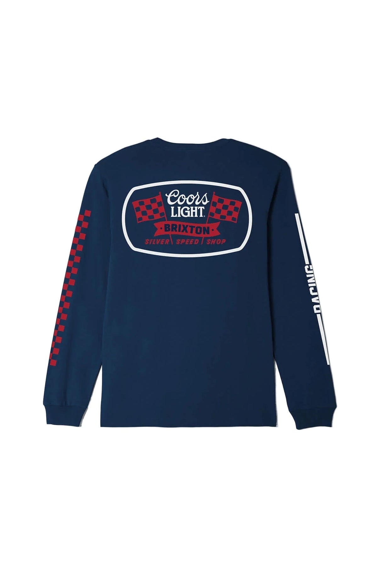 BRIXTON Coors Light Pit Stop Long Sleeve T-Shirt Coors Navy Men's Long Sleeve T-Shirts Brixton