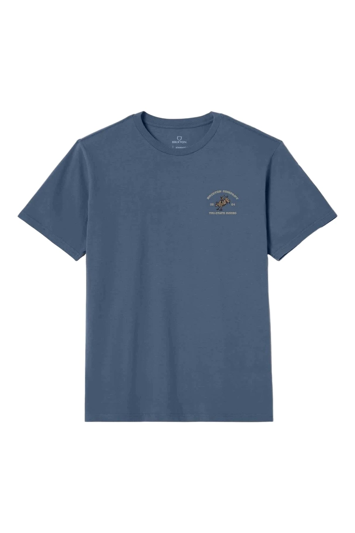BRIXTON Danforth T-Shirt Harbor Blue Men's Short Sleeve T-Shirts Brixton
