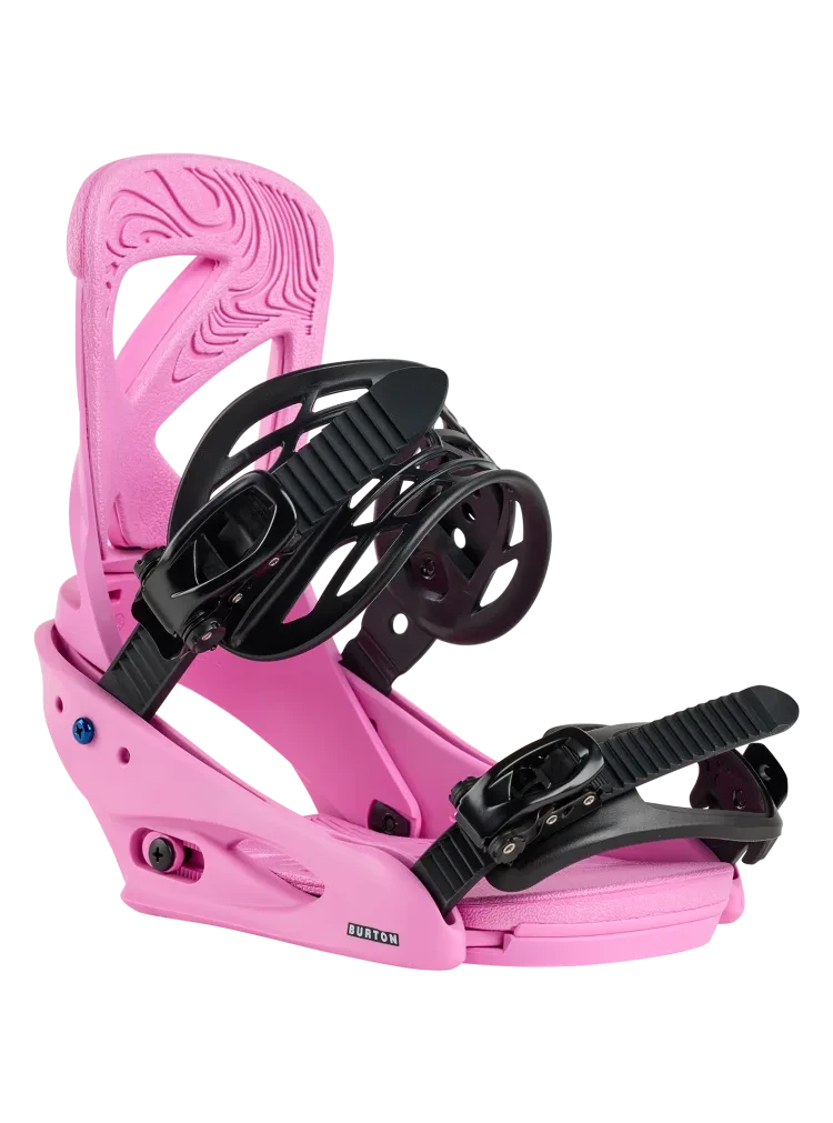 BURTON Women's Scribe Re:Flex Snowboard Bindings Fuchsia Pink 2026 Women's Snowboard Bindings Burton