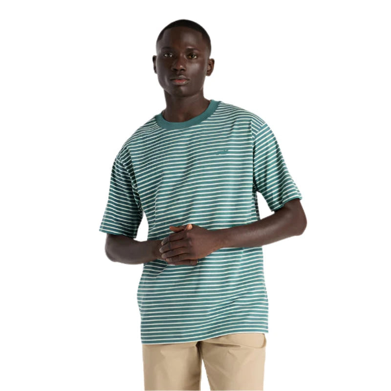 NB Numeric Thin Stripe T-Shirt New Spruce Men's Short Sleeve T-Shirts New Balance