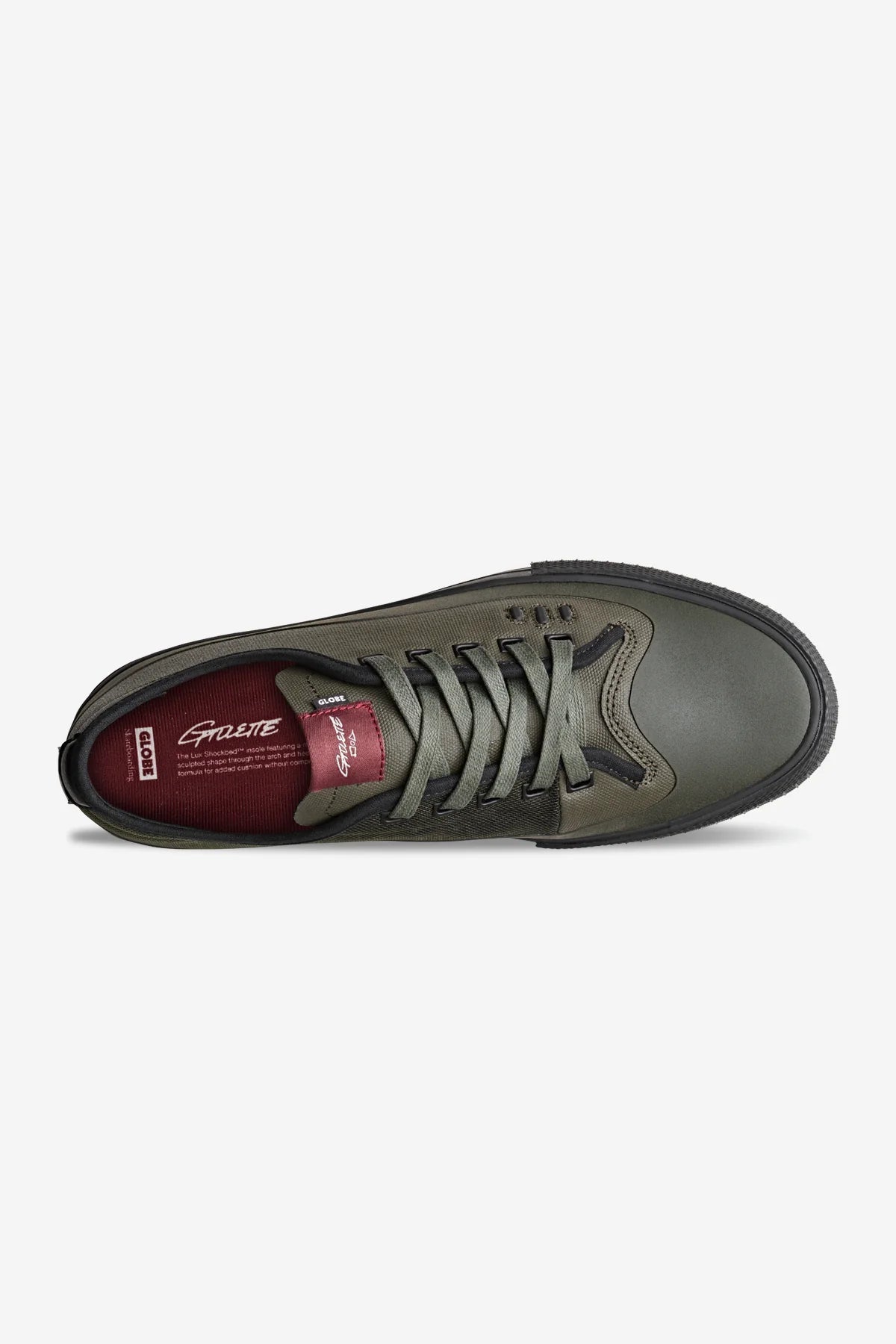 GLOBE Gillette Shoes Dark Olive/Black Men's Skate Shoes Globe