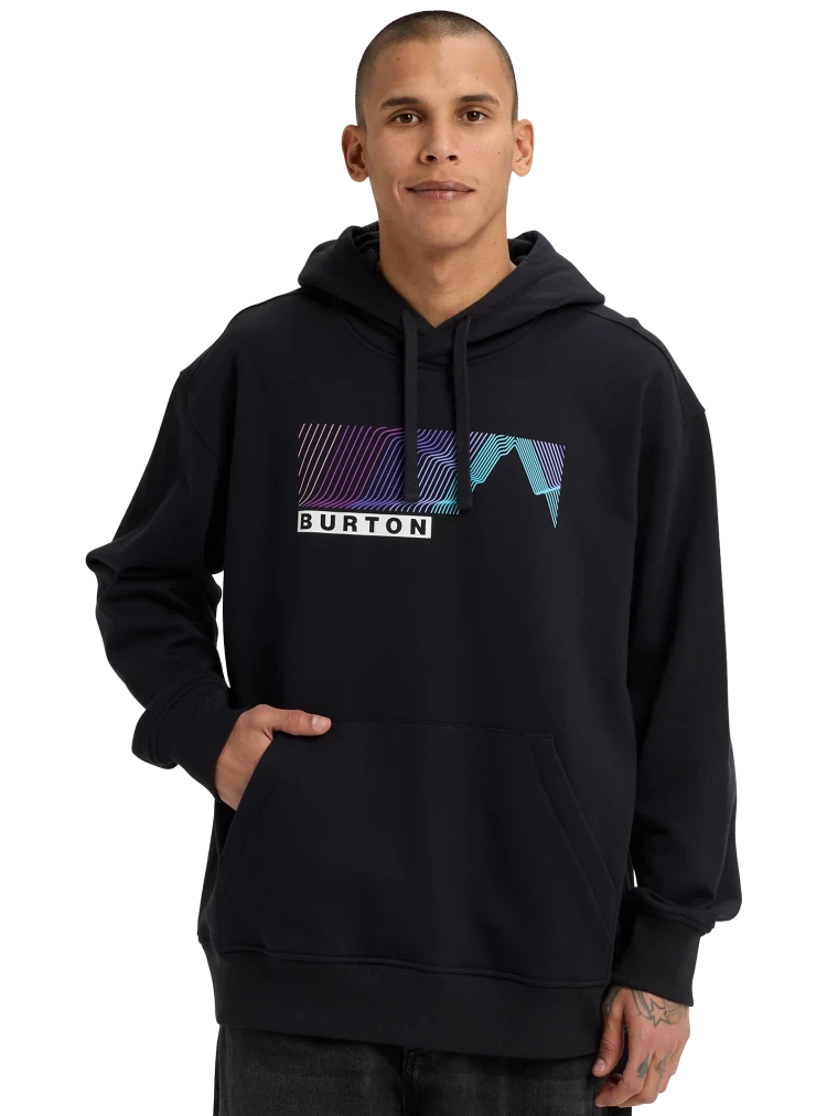 BURTON Elmore Pullover Hoodie True Black Men's Pullover Hoodies Burton