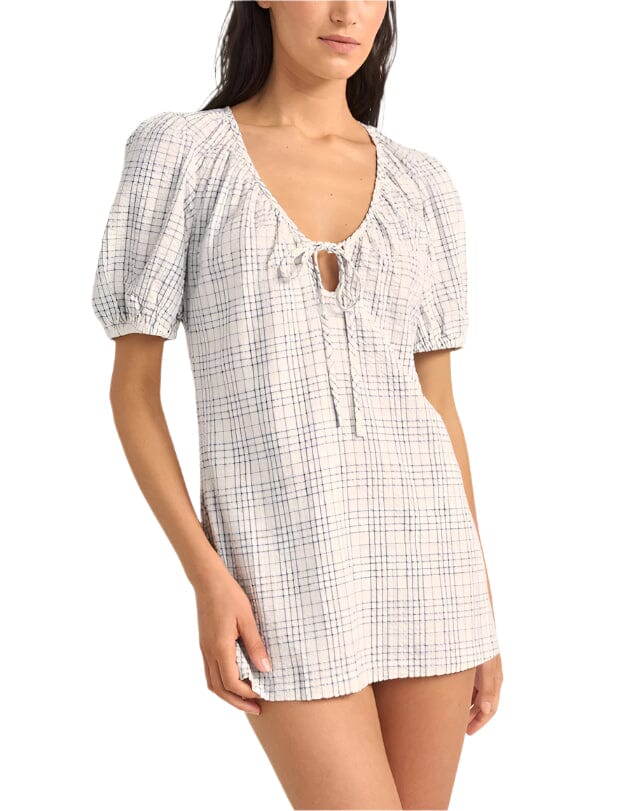 RHYTHM Women's Desi Plaid Mini Dress Blue Women's Dresses Rhythm