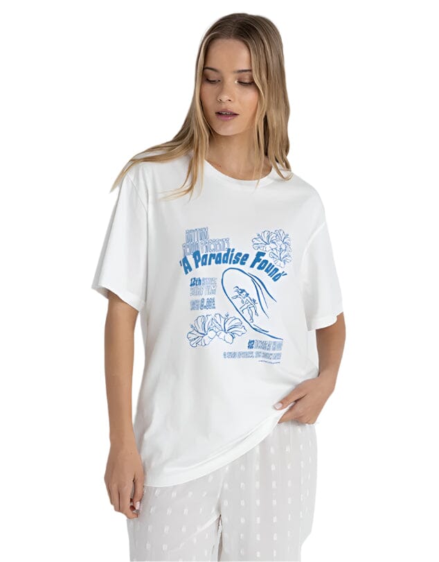 RHYTHM Women's Paradise Found Oversized T-Shirt White Women's Short Sleeve T-Shirts Rhythm