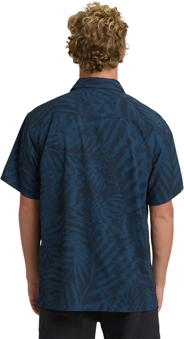 BILLABONG Surftrek Perforated Short Sleeve Button Up Shirt Mid Blue Men's Short Sleeve Button Up Shirts Billabong