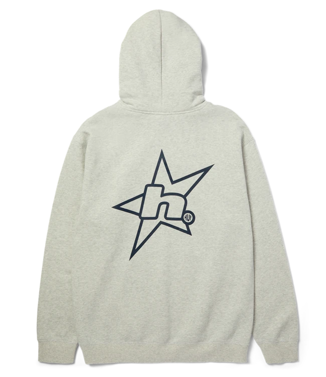 HUF H Star Logo Pullover Hoodie Ash Men's Pullover Hoodies Huf