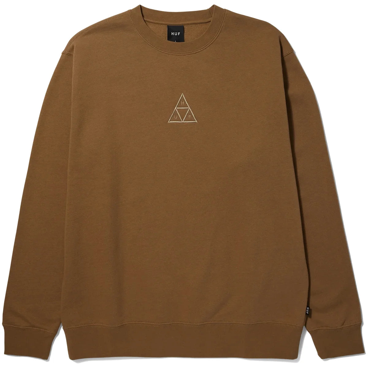HUF Set Triple Triangle Crewneck Sweater Camel Men's Crewnecks huf