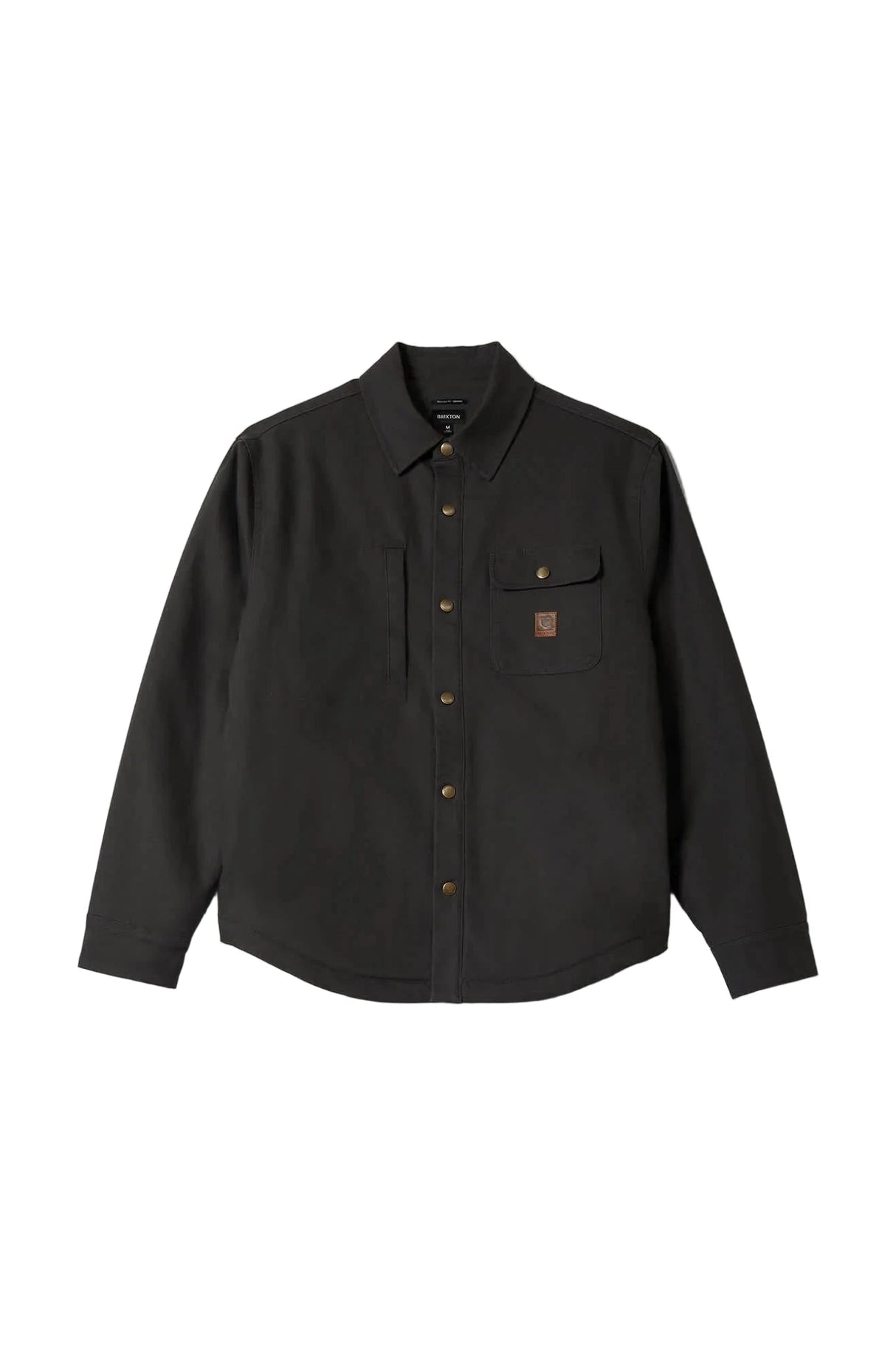 BRIXTON Builders Stretch Flannel Lined Jacket Washed Black/Red Men's Street Jackets Brixton