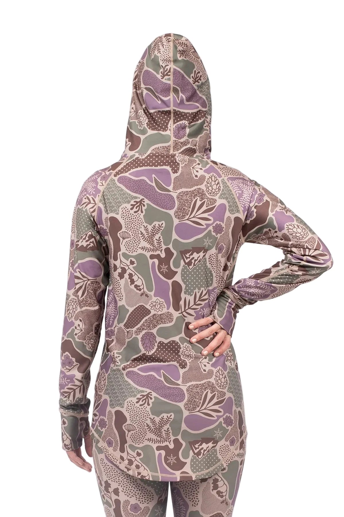 EIVY Women's Icecold Hood Base Layer Top Forest Landscape Women's Base Layers Eivy