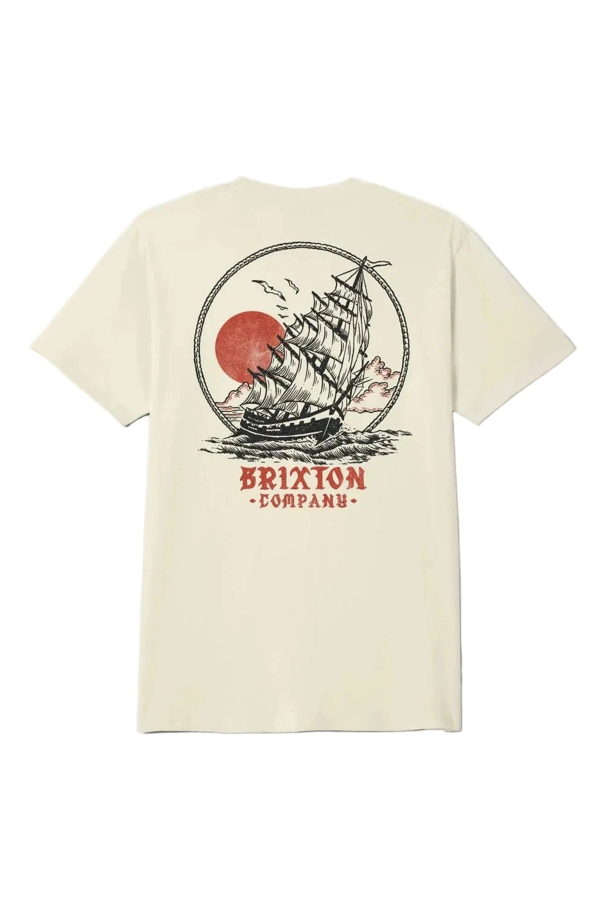 BRIXTON High Standards Standard T-Shirt Cream Men's Short Sleeve T-Shirts Brixton