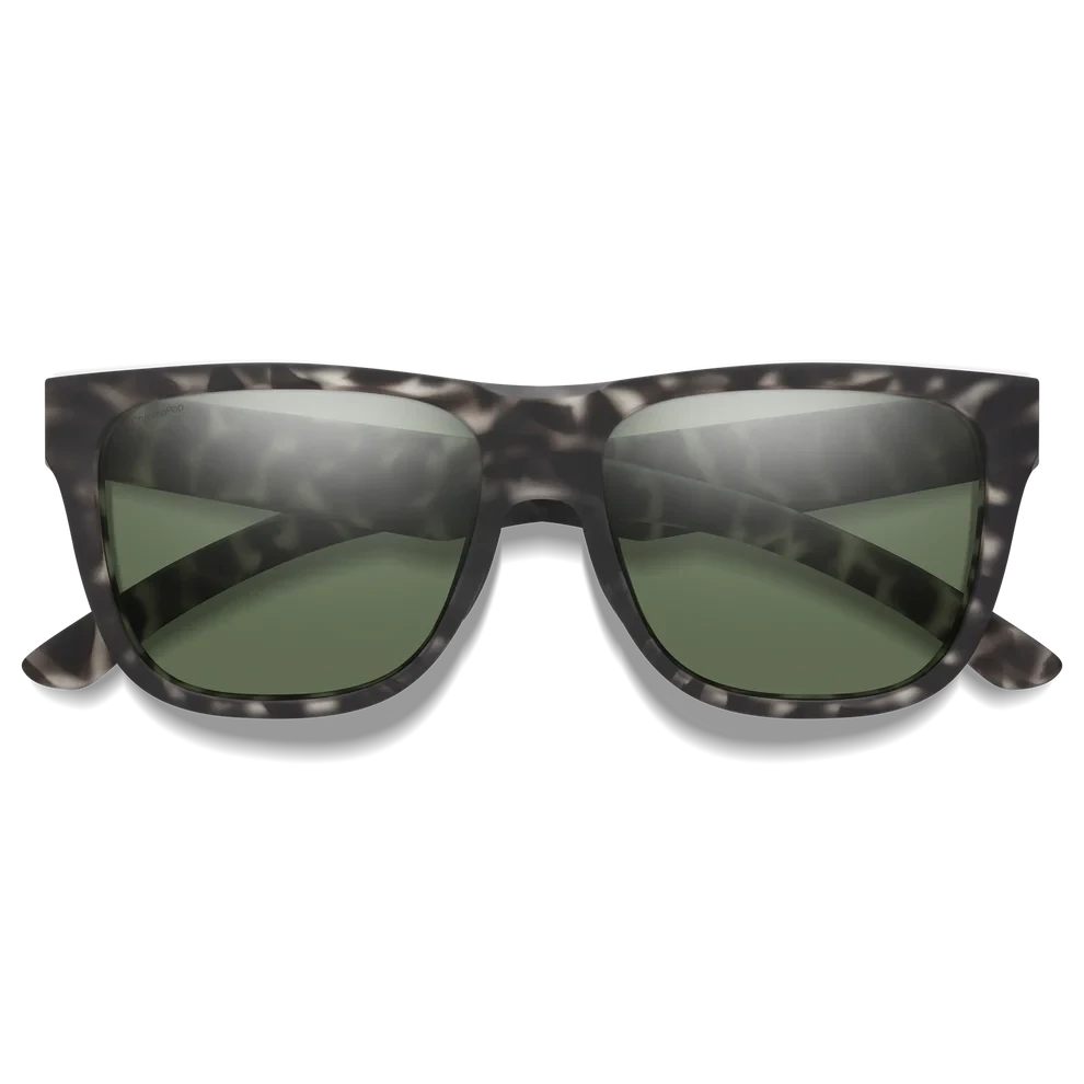 SMITH Lowdown 2 Matte Grey Tortoise - ChromaPop Polarized Grey Green Polarized Sunglasses Sunglasses Smith