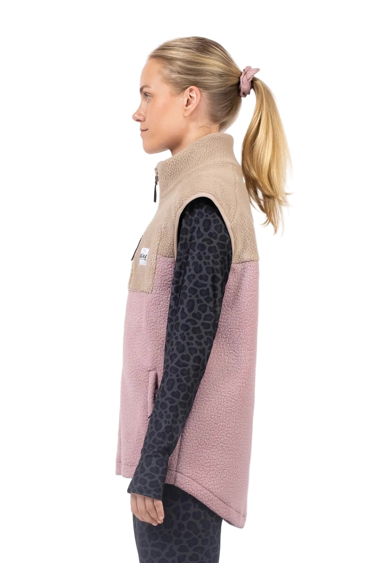 EIVY Women's Lumberjackie Sherpa Vest Sand/Faded Windrose Women's Vests Eivy