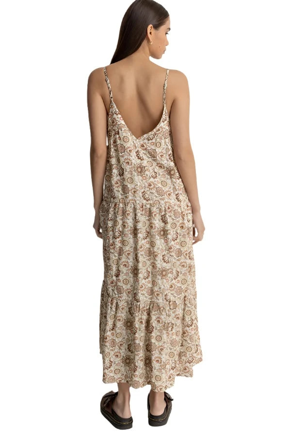 RHYTHM Women's Raya Paisley Tiered Midi Dress Natural Women's Dresses Rhythm