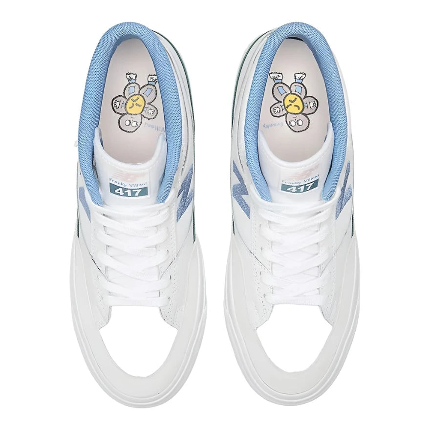 NB NUMERIC Franky Villani 417 Shoes White/Blue Laguna Men's Skate Shoes New Balance