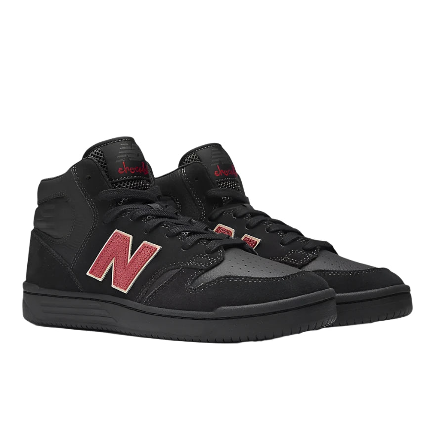 NB NUMERIC 480 High Shoes Black/Red Men's Skate Shoes New Balance