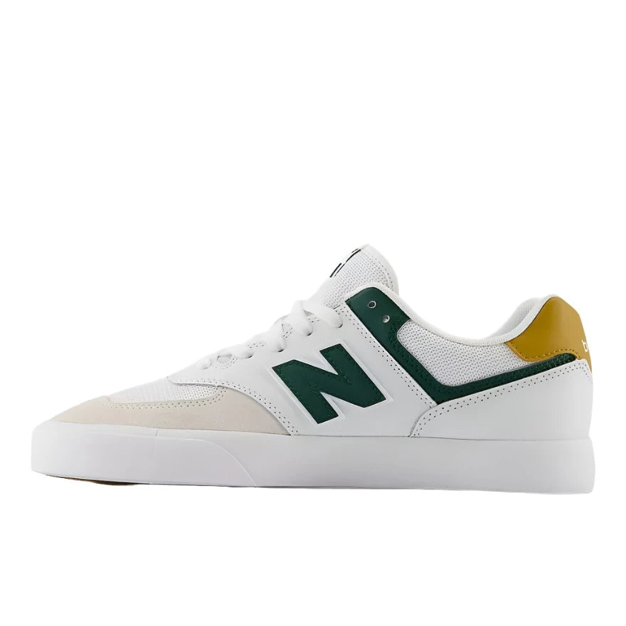 NB NUMERIC 574 Vulc Shoes White/Nightwatch Green Men's Skate Shoes New Balance