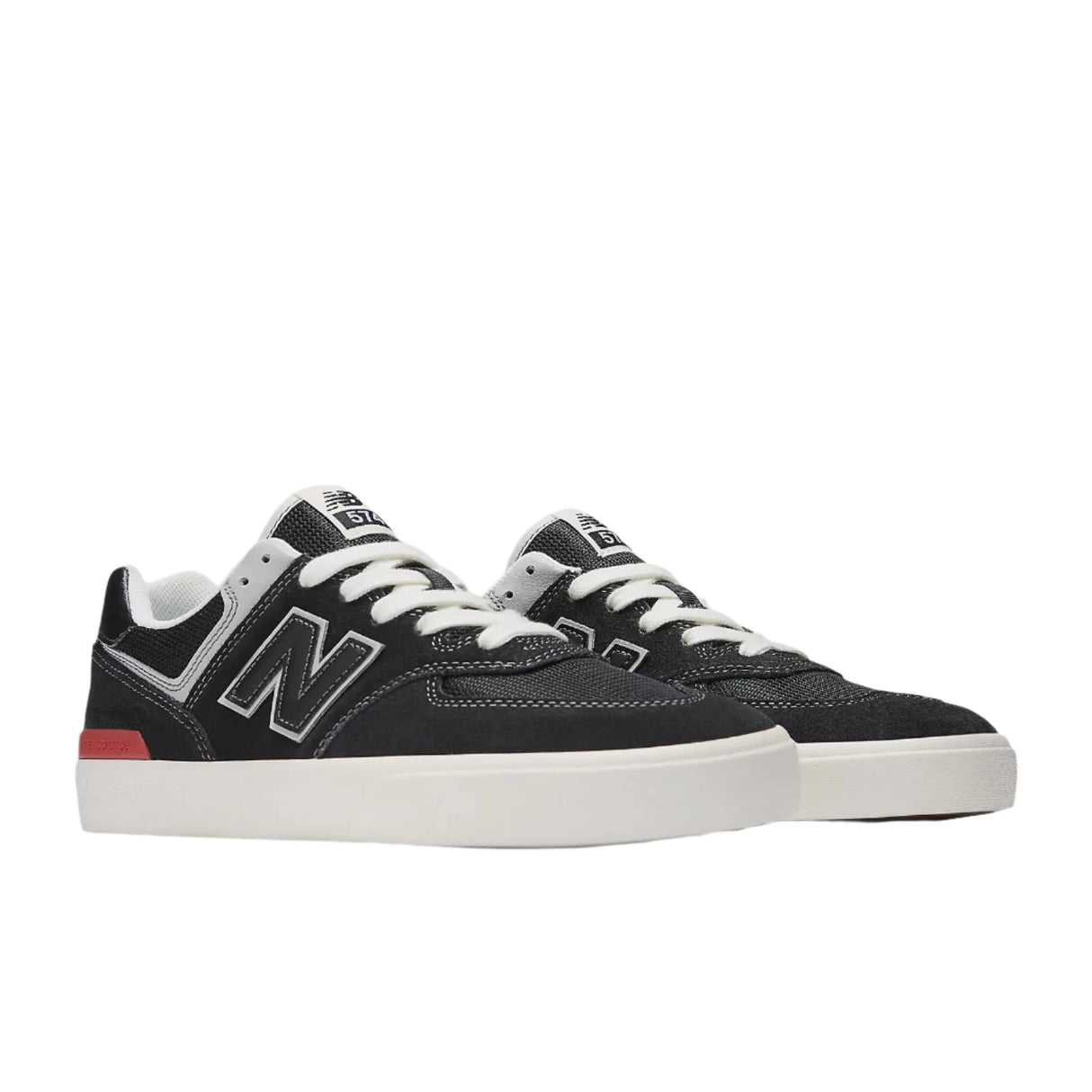 NB NUMERIC 574 Vulc Shoes Black/White Men's Skate Shoes New Balance