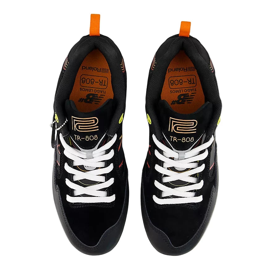 NB NUMERIC Tiago Lemos 808 Lite Shoes Black/Orange Men's Skate Shoes New Balance