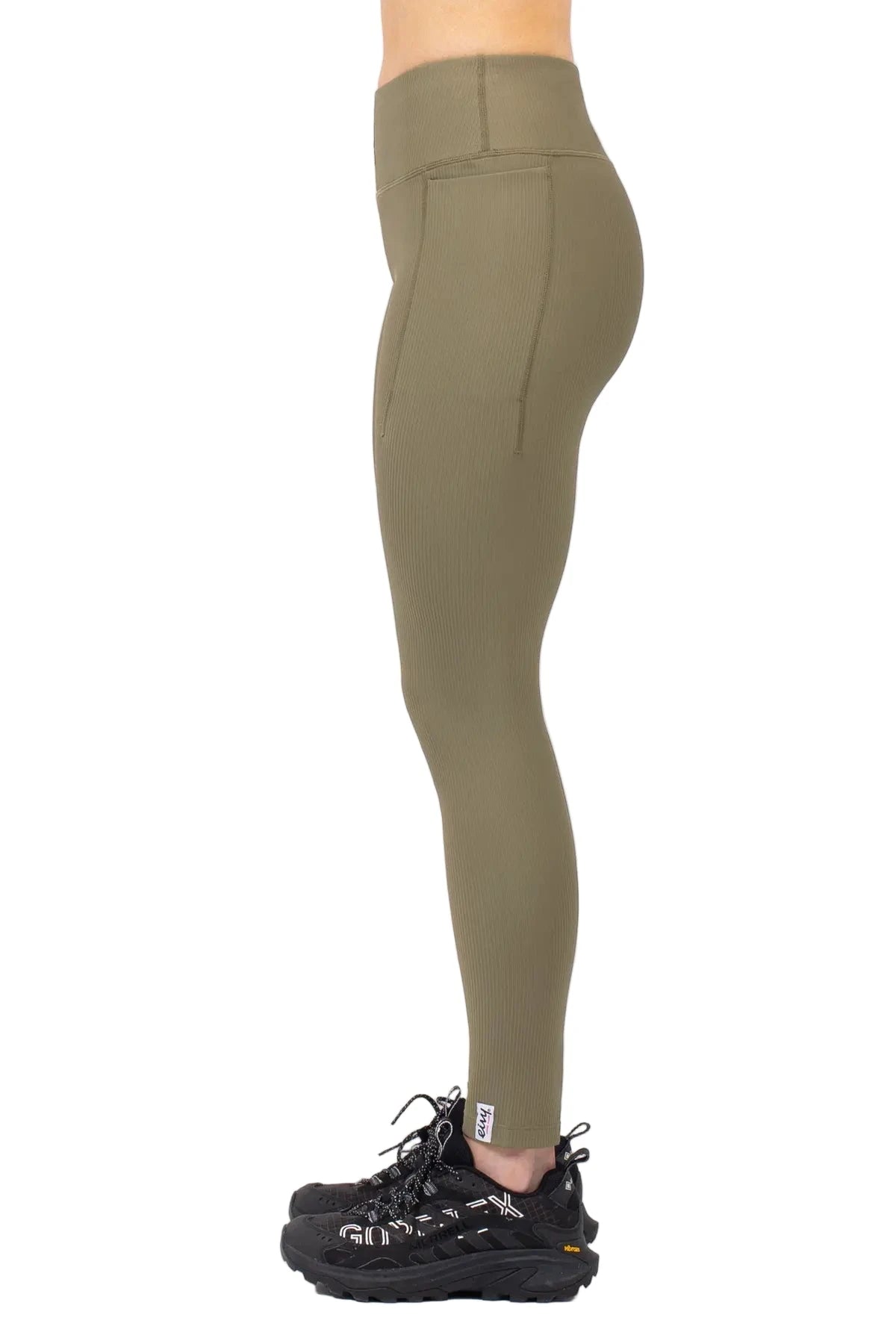 EIVY Women's Pocket Rib Base Layer Tights Olive Women's Base Layers Eivy