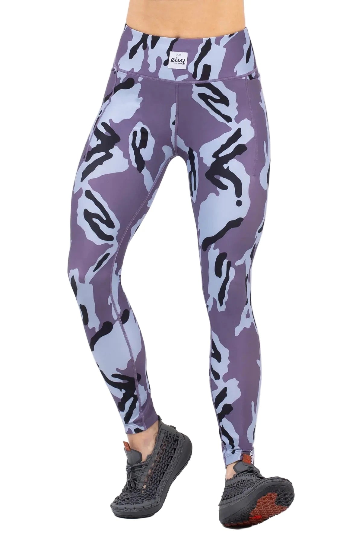 EIVY Women's Pocket Rib Base Layer Tights Purple Stray Women's Base Layers Eivy