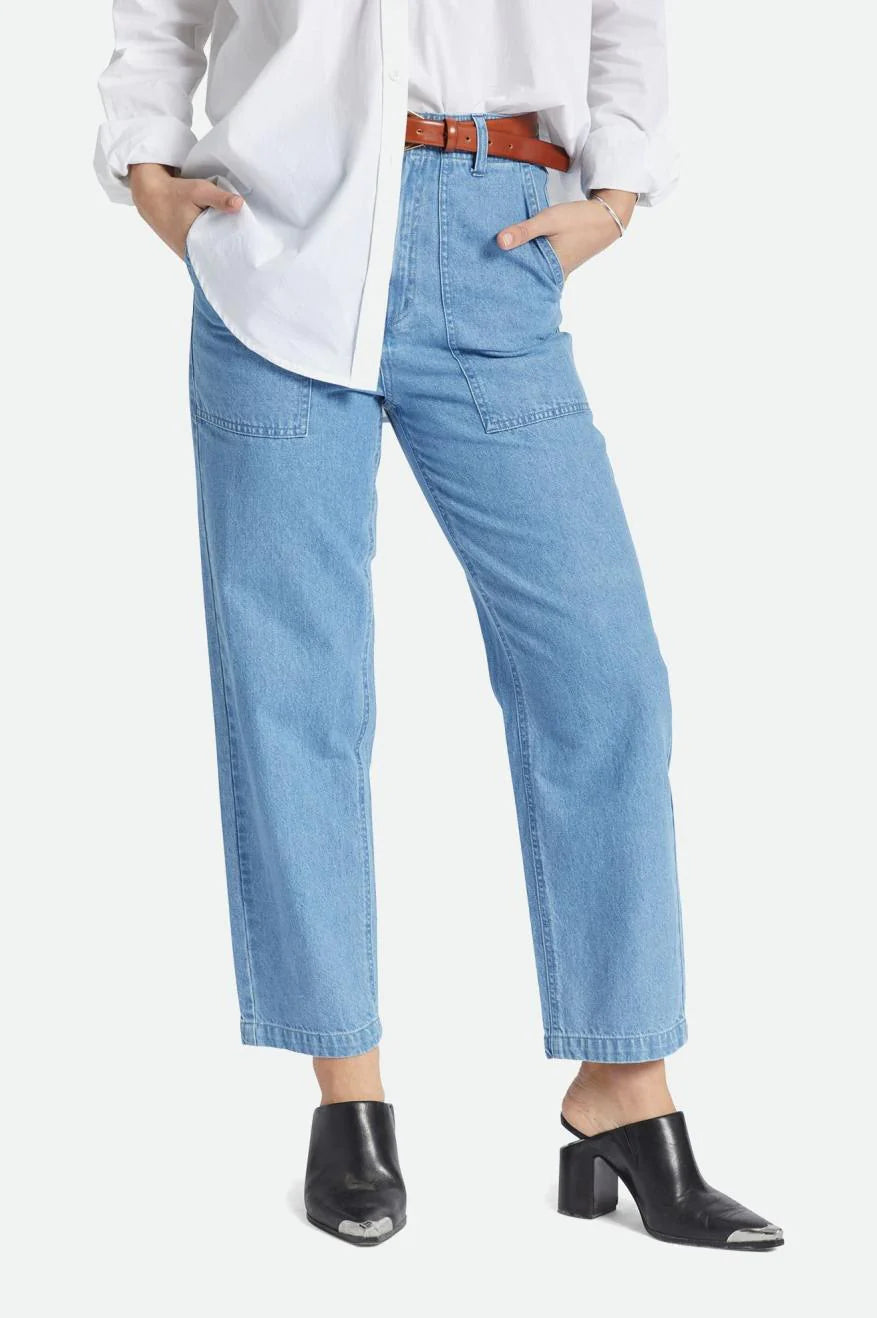 BRIXTON Women's Vancouver Pant Faded Indigo Women's Pants Brixton