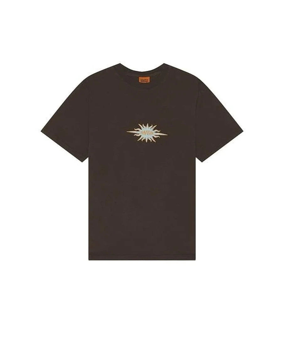 RHYTHM Flame Printed Vintage T-Shirt Black Men's Short Sleeve T-Shirts Rhythm