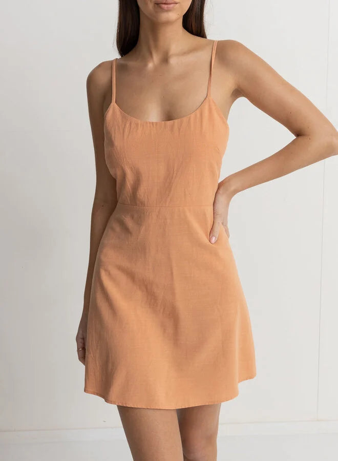 RHYTHM Women's Sundown Mini Dress Peach Women's Dresses Rhythm
