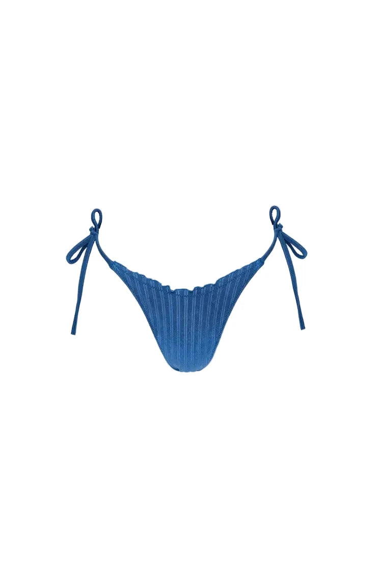 RHYTHM Women's Pacific Rib Soft Side Holiday Pant Bikini Bottom Dark Blue Women's Bikini Bottoms Rhythm