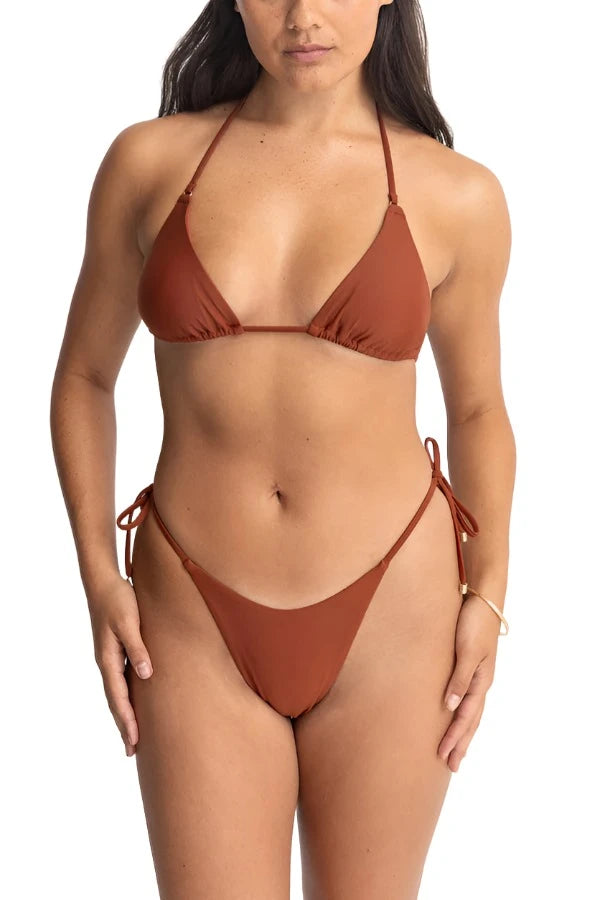 RHYTHM Women's Classic Slide Triangle Top Rust Women's Bikini Tops Rhythm