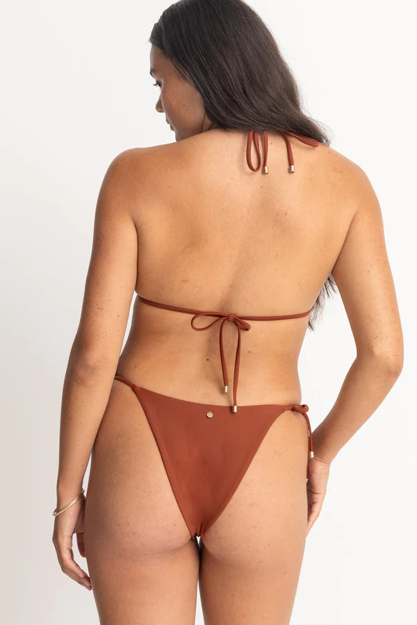 RHYTHM Women's Classic Slide Triangle Top Rust Women's Bikini Tops Rhythm