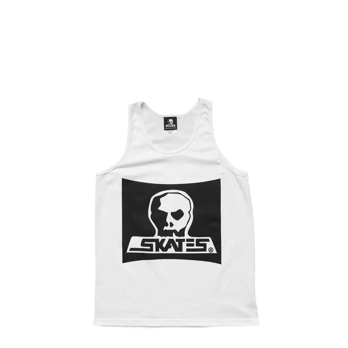 SKULL SKATES Surf Box Burbs Tank White Men's Tank Tops Skull Skates