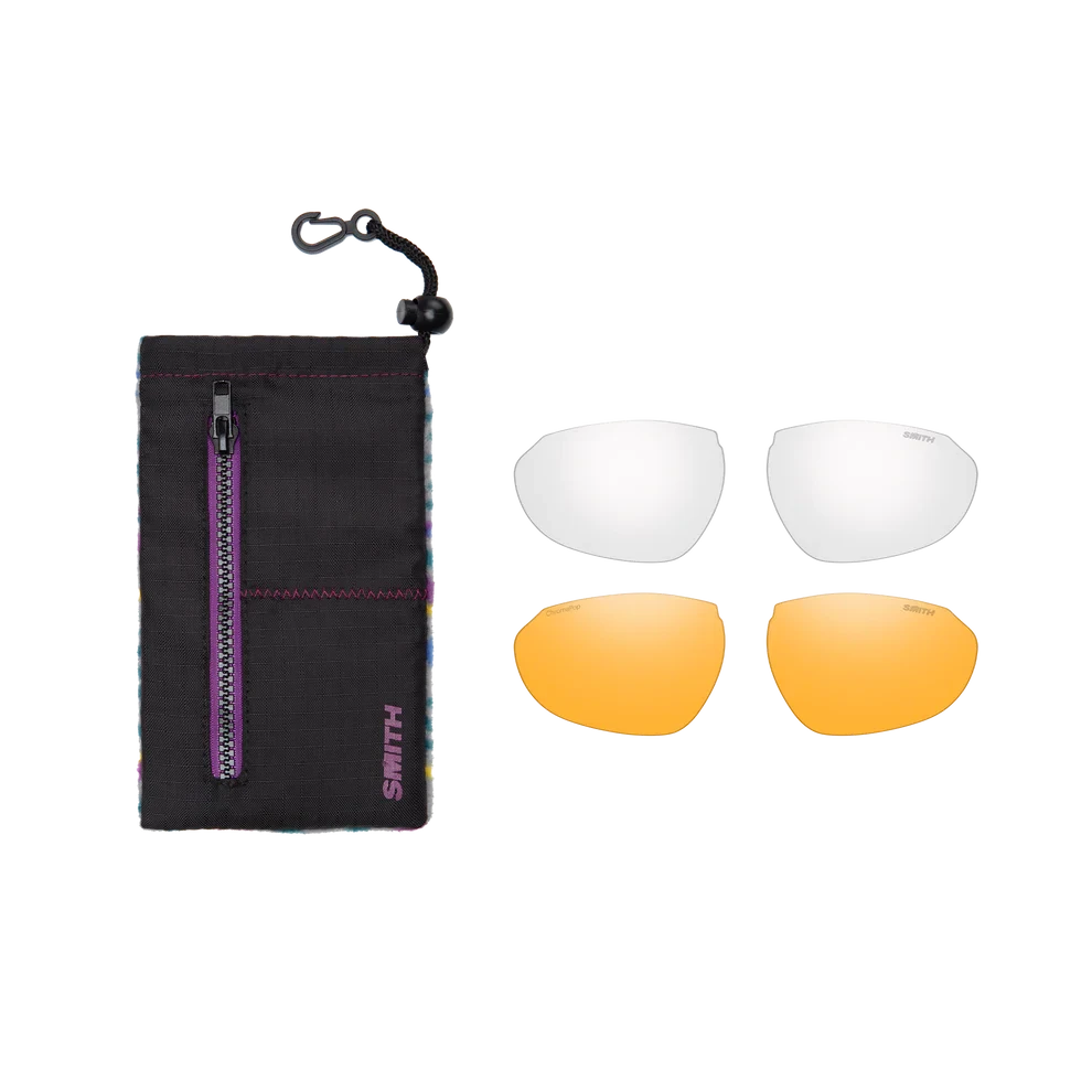 SMITH Sliders Matte Meteorite Crystal - ChromaPop Low Light Rose Blue Mirror Sunglasses Sunglasses Smith