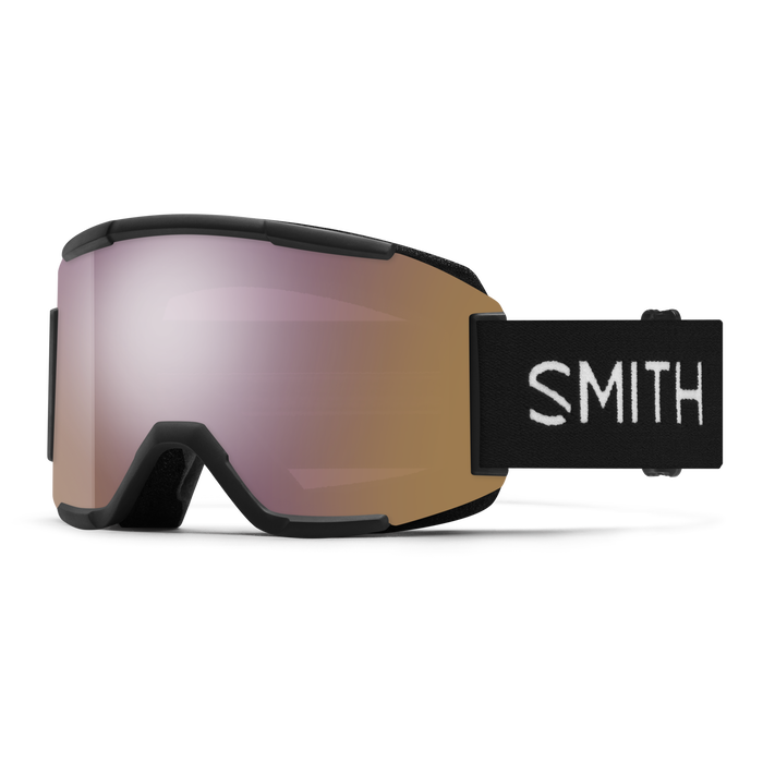 SMITH Squad Black - ChromaPop Everyday Rose Gold Mirror + Clear Snow Goggle Snow Goggles Smith