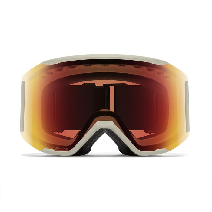 SMITH Squad MAG Chalk Straightline - ChromaPop Pro Photochromic Red Mirror + ChromaPop Storm Blue Sensor Mirror Snow Goggle Snow Goggles Smith