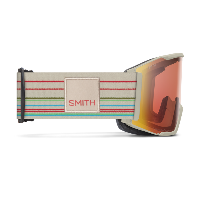 SMITH Squad MAG Chalk Straightline - ChromaPop Pro Photochromic Red Mirror + ChromaPop Storm Blue Sensor Mirror Snow Goggle Snow Goggles Smith