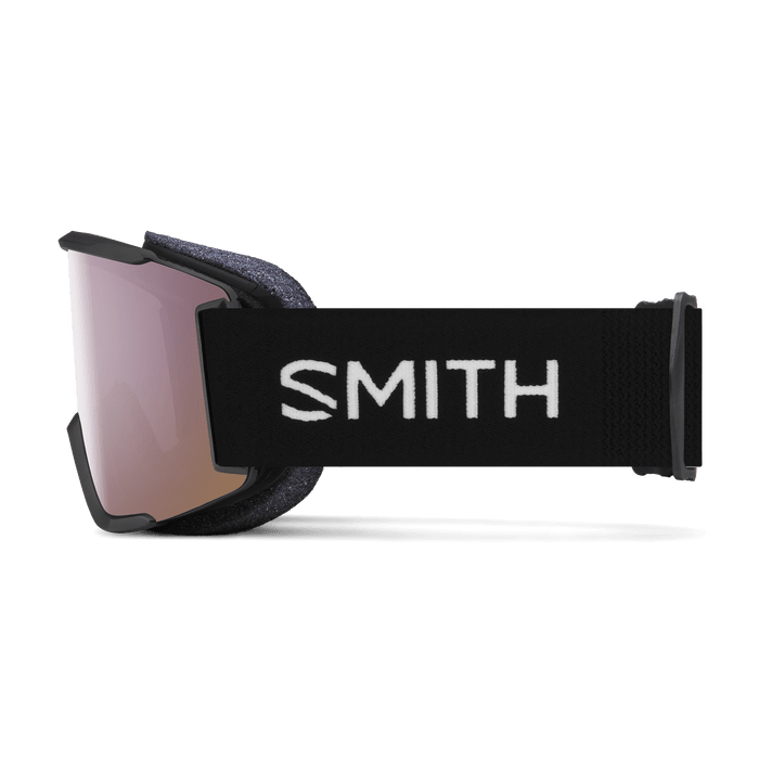 SMITH Squad S Black - ChromaPop Everyday Rose Gold Mirror + Clear Snow Goggle Snow Goggles Smith