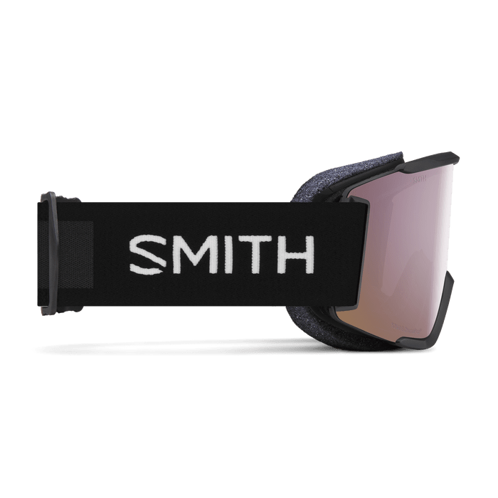 SMITH Squad S Black - ChromaPop Everyday Rose Gold Mirror + Clear Snow Goggle Snow Goggles Smith