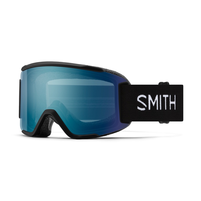 SMITH Squad S Black - ChromaPop Everyday Blue Mirror + Yellow Snow Goggle Snow Goggles Smith
