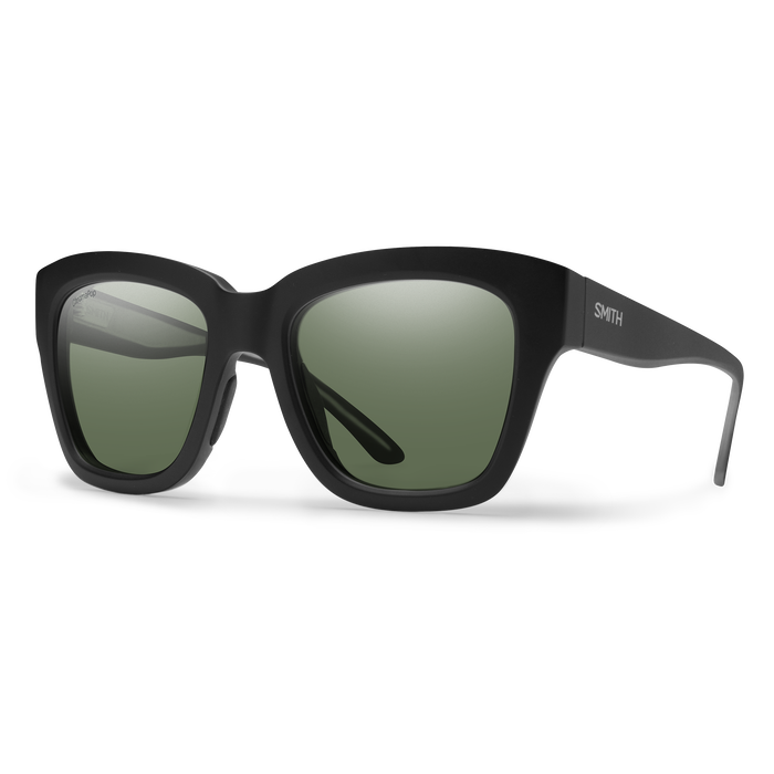SMITH Sway Matte Black - ChromaPop Grey Green Polarized Sunglasses Sunglasses Smith