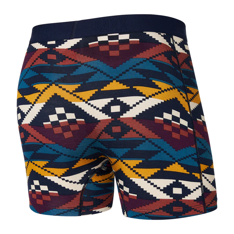 SAXX Vibe Super Soft Boxer Brief Asher Geo-Ocean Multi Men's Underwear Saxx