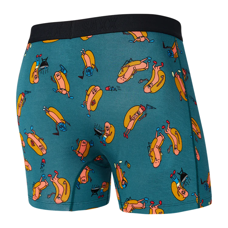 SAXX Vibe Super Soft Boxer Brief Tailgaters Teal Men's Underwear Saxx
