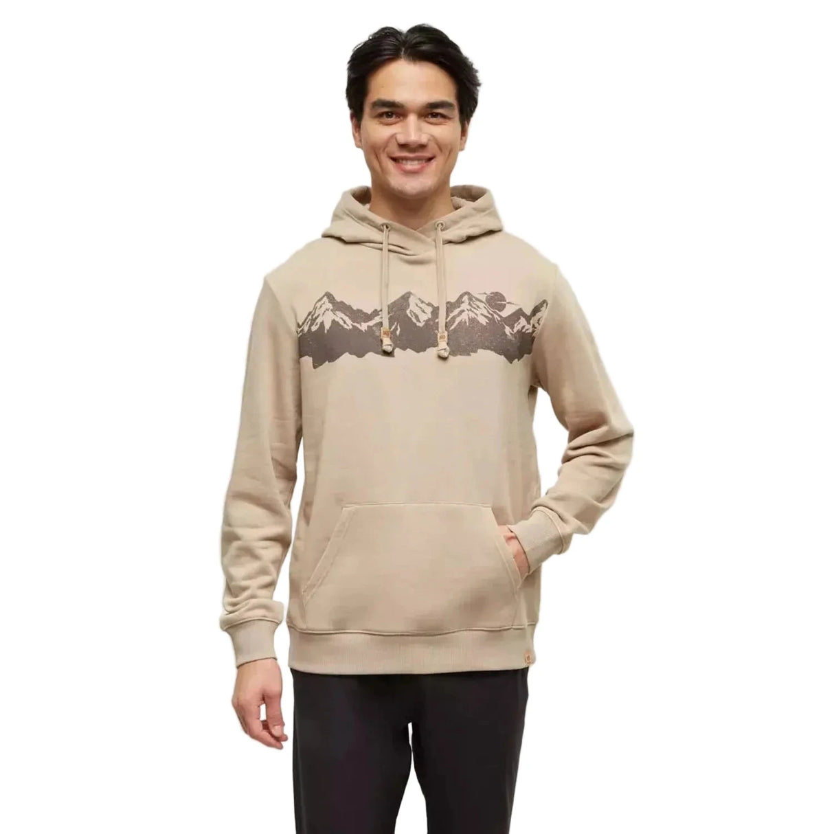 TENTREE Mountain Range Pullover Hoodie Birchwood/Kona Men's Pullover Hoodies Tentree