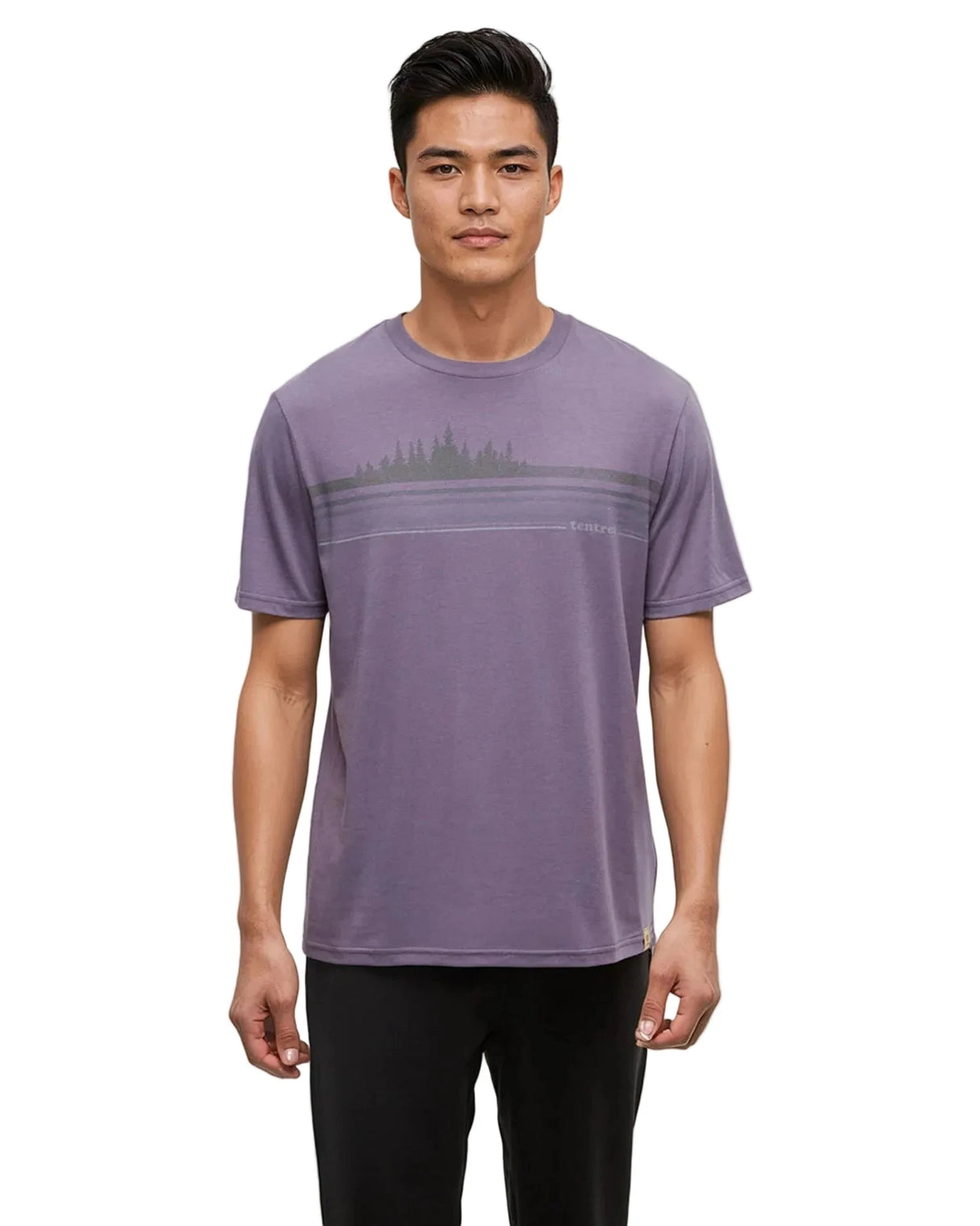 TENTREE Retro Treeline T-Shirt Smokey Violet/Mountain View Men's Short Sleeve T-Shirts Tentree