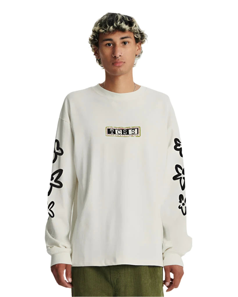 CRITICAL SLIDE Reference Long Sleeve T-Shirt Bone Men's Long Sleeve T-Shirts The Critical Slide Society