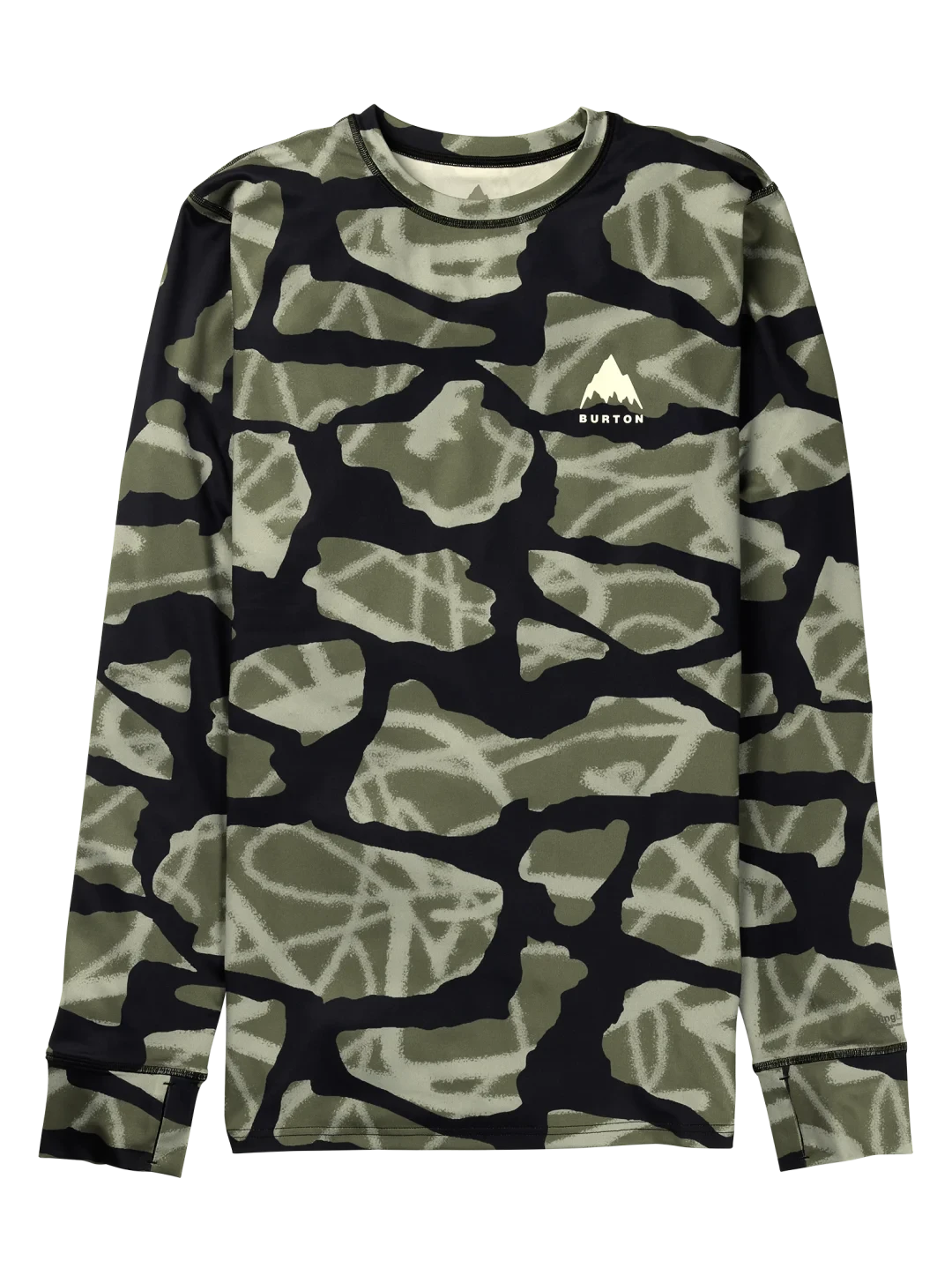 BURTON Lightweight X Crewneck Base Layer Graffiti Camo Men's Base Layers Burton