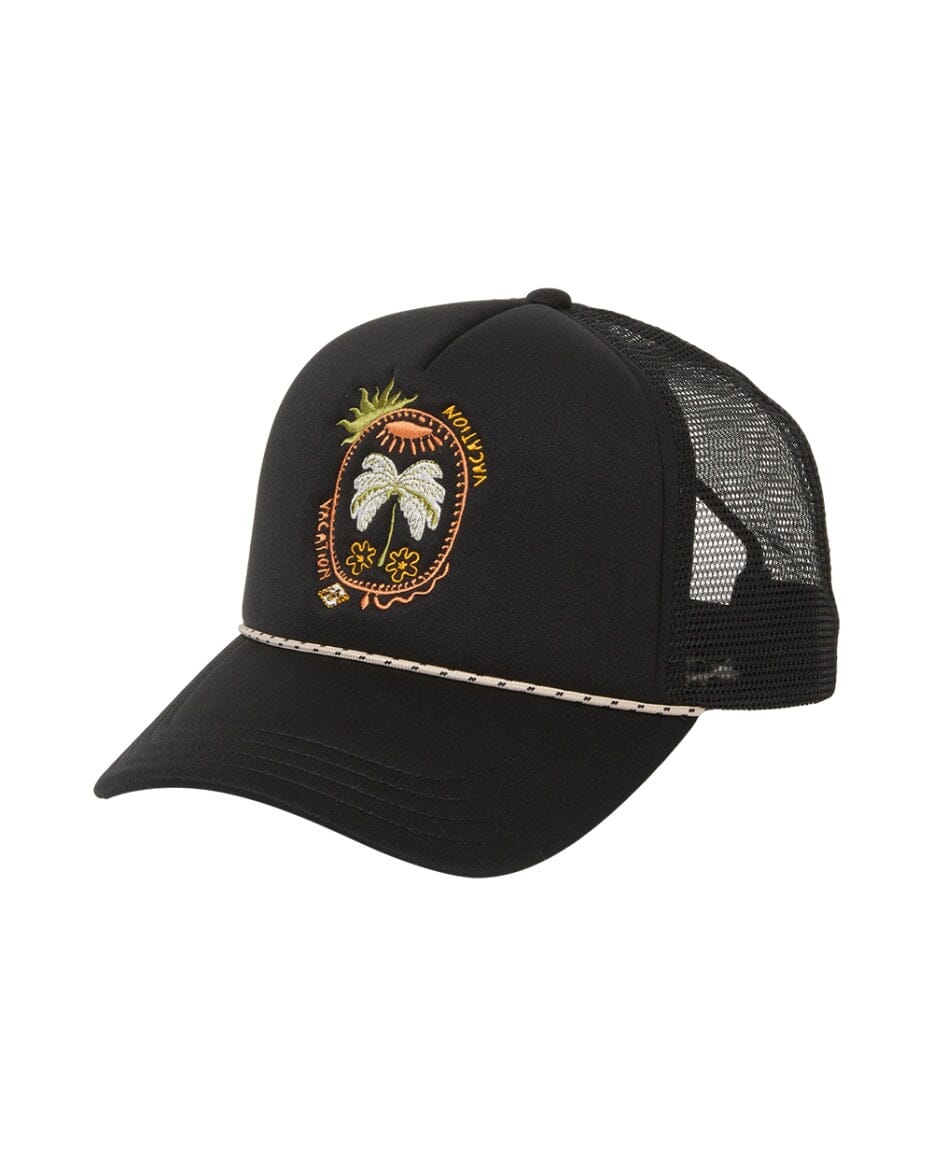 BILLABONG Women's Grandpa Trucker Hat Off Black Women's Hats Billabong