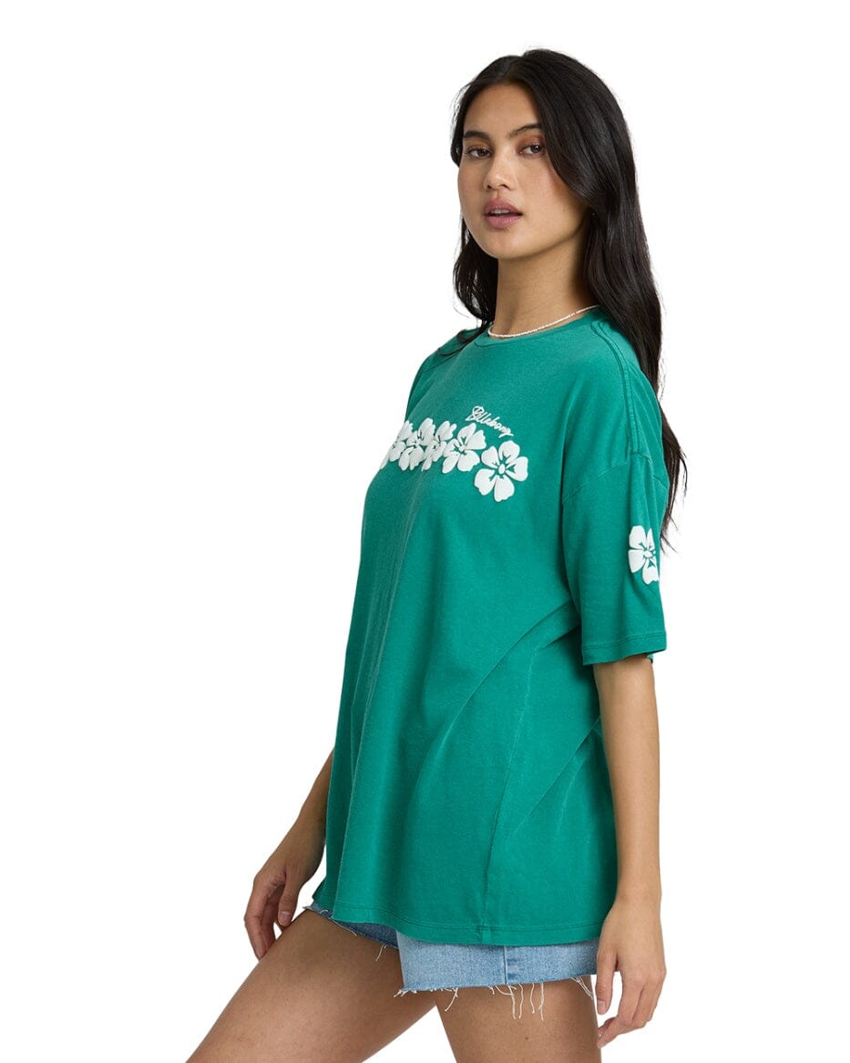 BILLABONG Women's Dream In The Wind T-Shirt Climbing Ivy Women's Short Sleeve T-Shirts Billabong