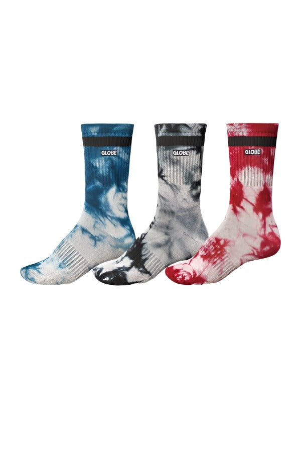 GLOBE All Tied Up Socks 3 Pack Assorted Men's Socks Globe